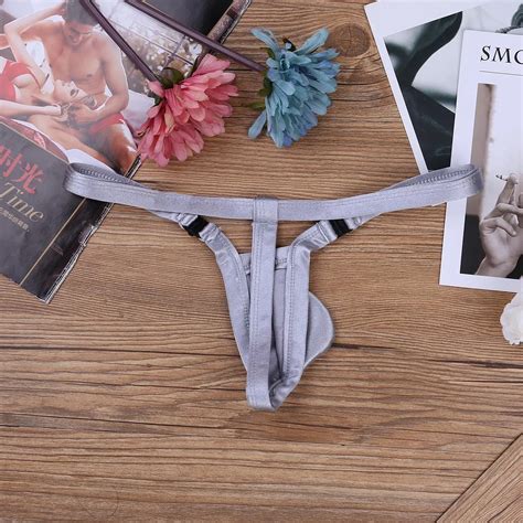 Men S Sexy Ultra Low Waist Mini Briefs Underwear Free Buckle Tight Stretch Thong Bikini G String