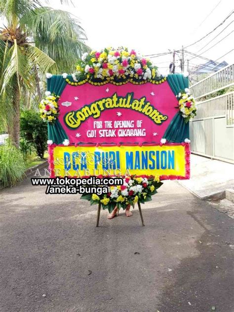 Promo Bunga Papan Ucapan Stick Werk Flower Board Opening Pembukaan