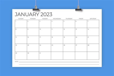 2023 11 x 17 Inch Modern Calendar