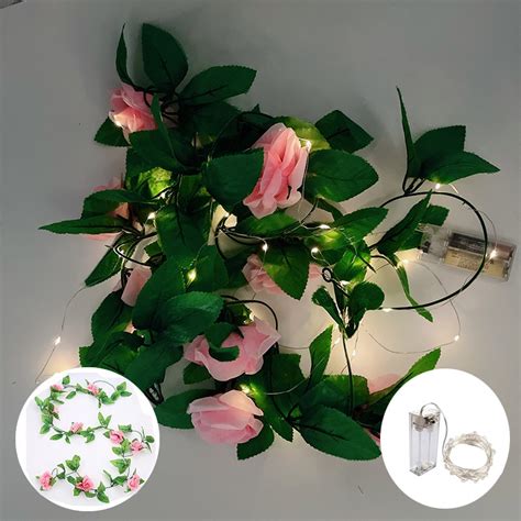 Fleur Artificielle Guirlande Lumineuse Suspendue En Forme De Lierre