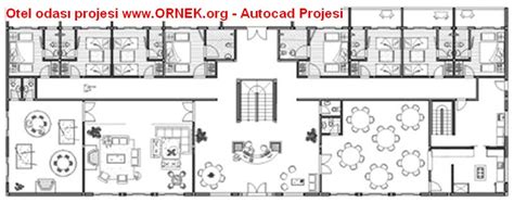 Otel odası projesi dwg projesi Autocad Projeler