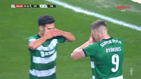 Gol Do Sporting Após Jogadaça De Catamo Gyokeres Recebe E Toca Na