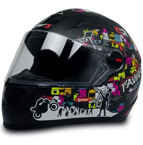 Capacete Gt Favela Preto Fosco Fw Moto Inmetro Tamanho Mercadolivre