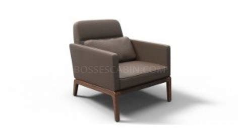 Larry Single Seater Office Sofa In Brown Leather Bossescabin