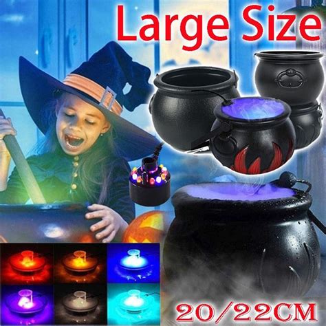 New Halloween Large Size Witch Jar Cauldron With Ultrasonic Atomizer Mist Maker Air Humidifier