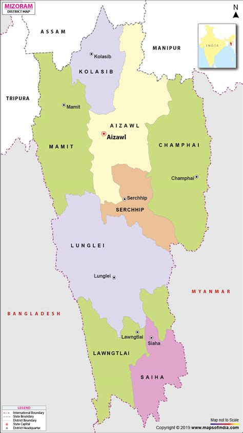 mizoram district map