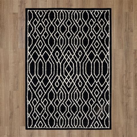 allen + roth Dark Exuberance 7 X 10 (ft) Black and White Indoor Area ...
