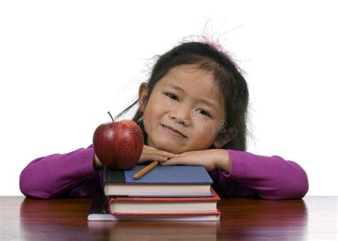 Education Series (books and Apple) Stock Photo - Image of girl ...