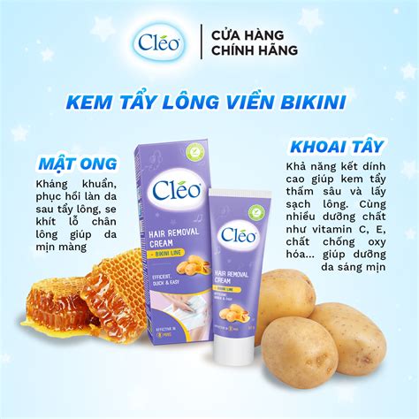 Kem Tẩy Lông Viền Bikini Cléo Từ Khoai Tây Mật Ong 50g DEEP33 ye
