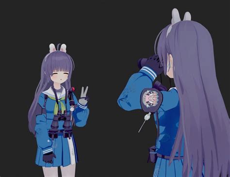 3D model Anime Girl 3D Model Rigged VR / AR / low-poly | CGTrader