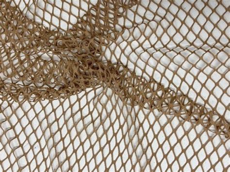 Nude Tan Fishnet Mesh Fabric