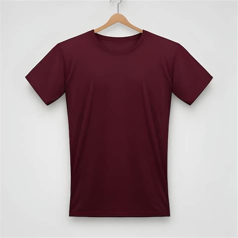Premium Photo Maroon Tshirt Mockup On White Background