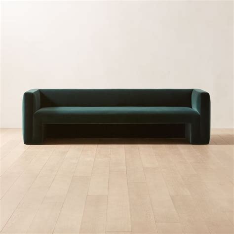 Matra Deep Teal Modern Velvet Sofa + Reviews | CB2 Canada | Teal velvet ...