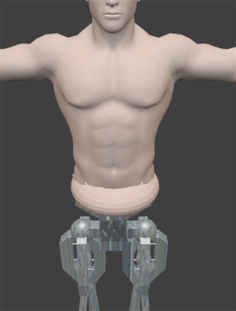 Half man half robot - DownloadFree3D.com