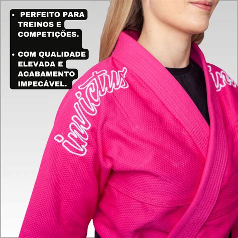 Kimono Rosa Feminino Jiu Jitsu - Kimono Rosa Feminino Jiu-jitsu Invictus | Black Belt Store - Black Belt ...