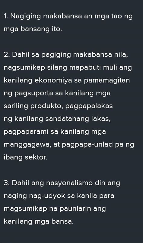 1 Ang Nasyonalismo Ay Nakabuti Sa Mga Bansa Sa Timog At Kanlurang Asya