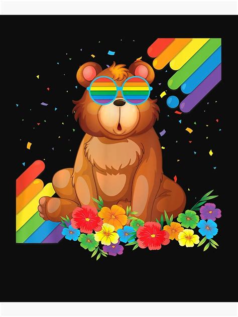 L Mina Montada Orgulloso Lgbt Lovely Gay Bear Pride Flag Rainbow Lgbtqia Mes Del Orgullo