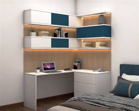 maintenance modern style compact sized home office design livspace