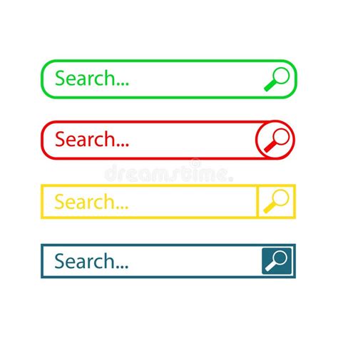 Search Bar Vector Element Design Set Of Search Boxes Stock Vector