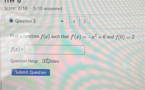 Solved Find A Function F X Such That F X X And F Chegg