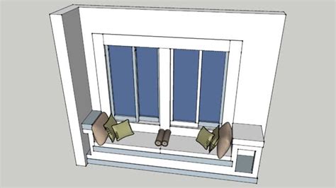 Window Seat 3d Warehouse Window Seat Sketchup Model Windows