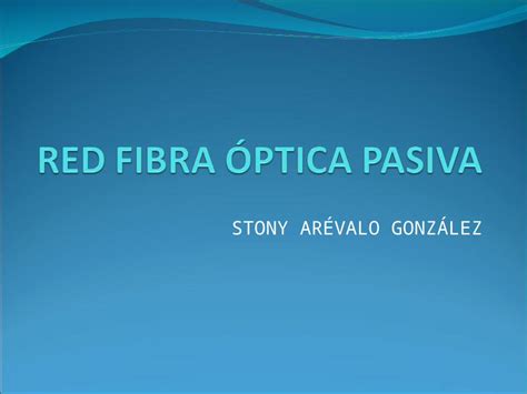 PPT RED FIBRA ÓPTICA PASIVA DOKUMEN TIPS