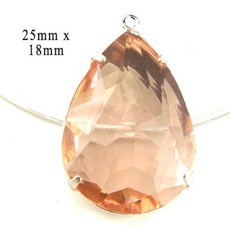 Clearance Sale Sheer Peach Crystal Teardrops 18x13mm Etsy