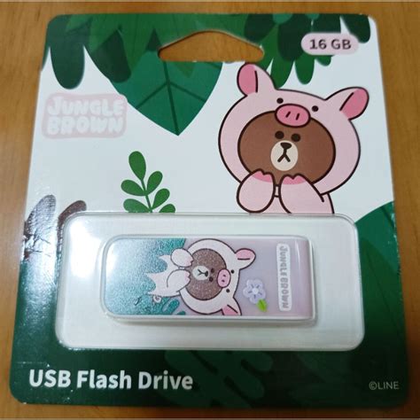 全新 熊大 叢林豬豬 Linefriends Usb隨身碟 16g Usb20 蝦皮購物