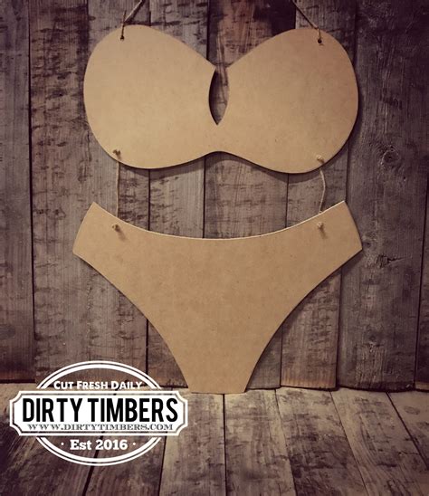 Unfinished Bikini Swim Suit Door Hanger Summer Pool Etsy