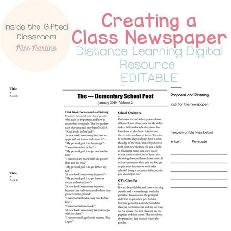 class newspaper project