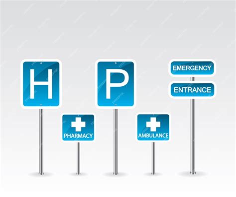 Premium Vector Hospital Road Sign