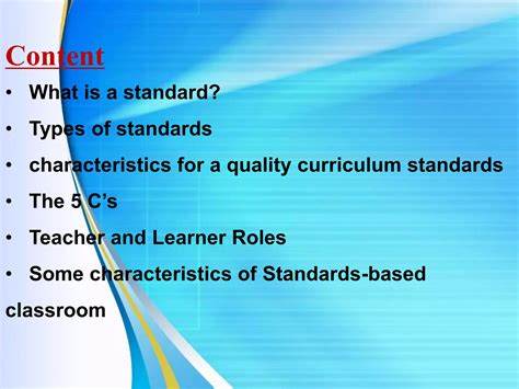 Standards based curriculum | PPTX