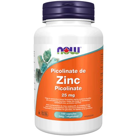 Zinc Picolinate 25 Mg Veg Capsules Now Foods Canada