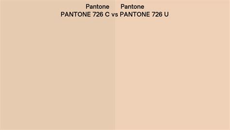 Pantone 726 C vs PANTONE 726 U side by side comparison