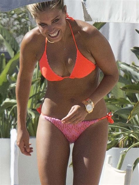 Sylvie Van Der Vaart Orange Bikini Candids In St Tropez Gotceleb