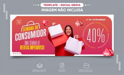 Social Media Banner Semana Do Consumidor Cupom De Desconto 40