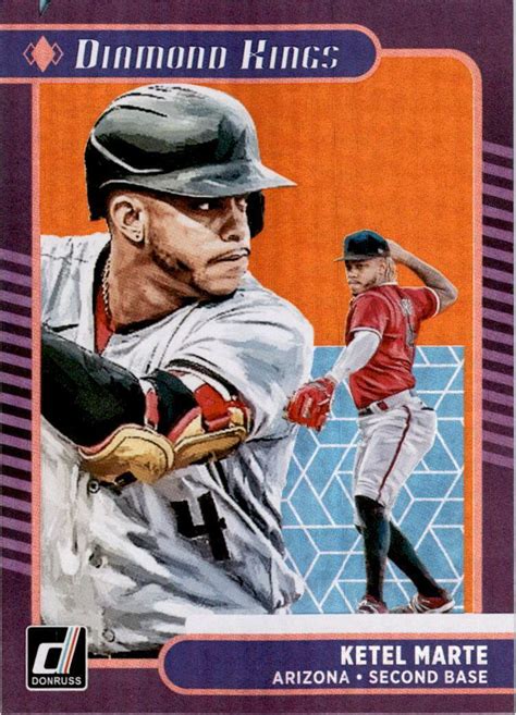 Donruss Diamond Kings Foil Ketel Marte Diamondbacks Ebay