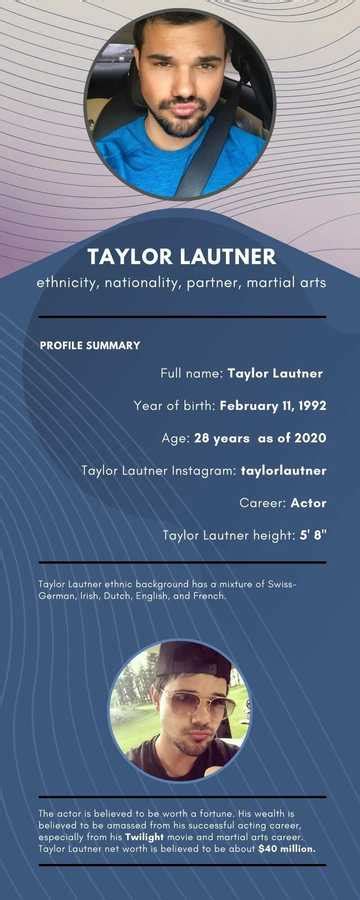 Taylor Lautner Ethnicity Nationality Gay Partner Martial Arts