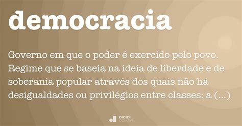 O Conceito De Democracia Apresenta Uma Importante Heran A