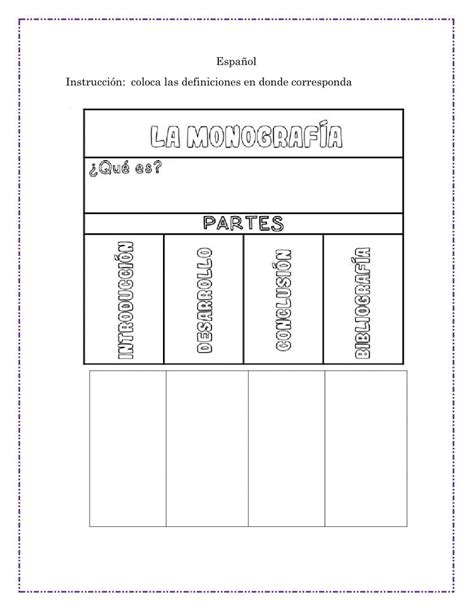 La Monograf A Worksheet Ejemplos De Monografias Texto Monogr Fico