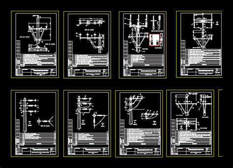 Estructura Aerea Media Tension En Autocad Librer A Cad