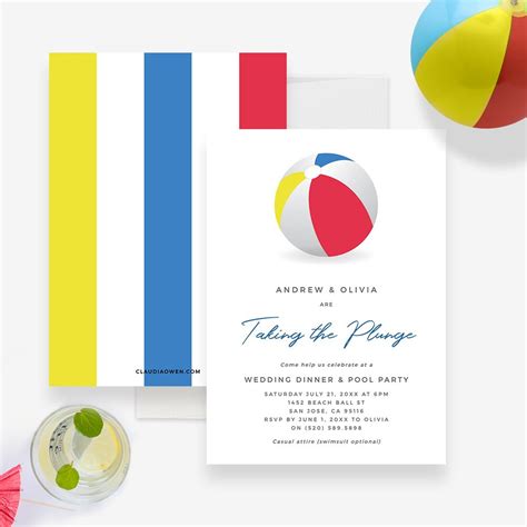 Beach Ball Invitation Template