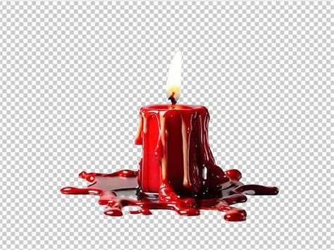 Premium Psd Melted Red Candle