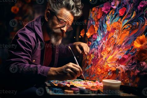 An artist expressing creativity through expressive hand movements while ...