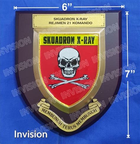 Malaysian Army Unit Plaques X Ray Skuadron 21 Komando Army Plaque Military Plaques Atm Plaka