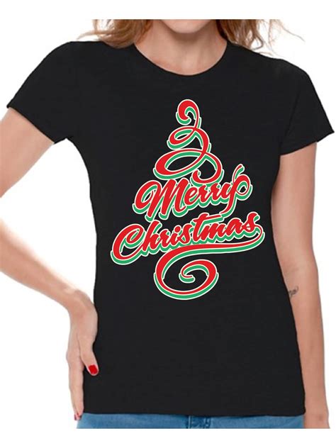 Awkward Styles Merry Christmas T Shirt Christmas Shirts For Women Christmas Tree Holiday Shirt