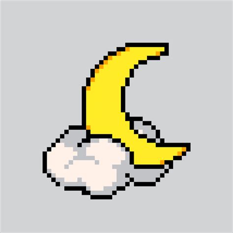 Píxel Arte Ilustración Luna Pixelado Luna Brillante Luna Pixelado