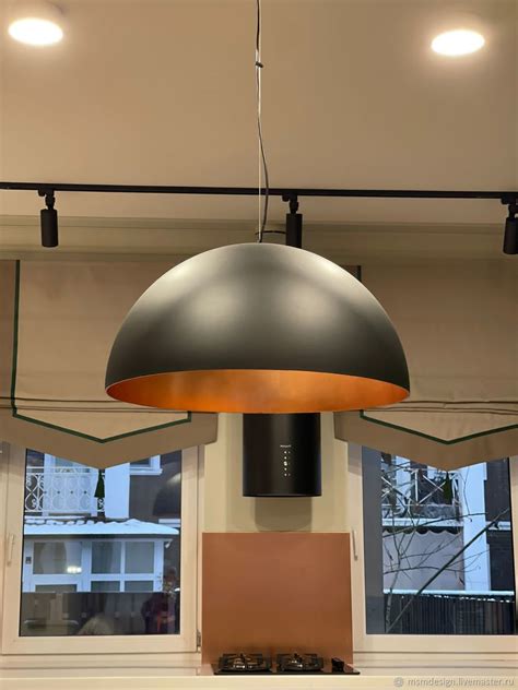Светильник полусфера, купол 700мм.-1500мм HEMISPHERE lamp черн./золото ...