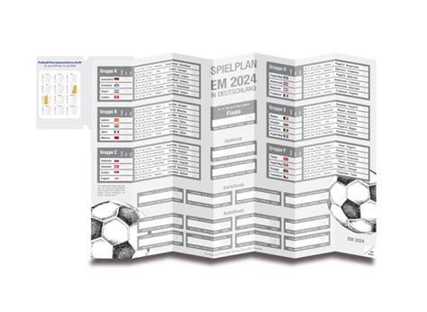 Fussball Spielplan Und Werbeartikel Zur Fussball EM 2024