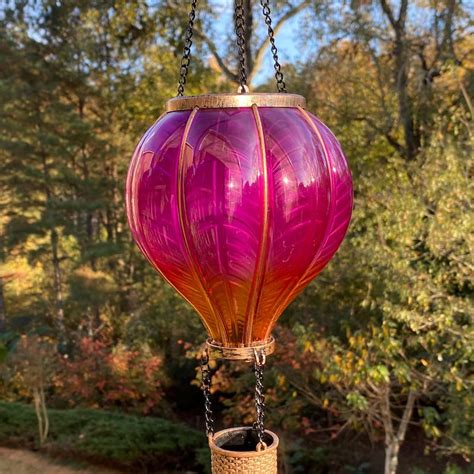 Hot Air Balloon Solar Lantern Etsy